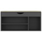 vidaXL Banco zapatero con cojín madera ingeniería gris 104x30x49 cm vidaXL Banco zapatero con cojín madera ingeniería gris 104x30x49 cm