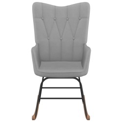 vidaXL Silla mecedora de tela gris claro