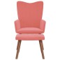 vidaXL Sillón de relax con taburete terciopelo rosa vidaXL Sillón de relax con taburete terciopelo rosa