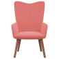 vidaXL Sillón de relax con taburete terciopelo rosa vidaXL Sillón de relax con taburete terciopelo rosa