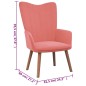 vidaXL Sillón de relax con taburete terciopelo rosa vidaXL Sillón de relax con taburete terciopelo rosa