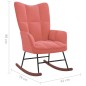 vidaXL Silla mecedora con reposapiés terciopelo rosa vidaXL Silla mecedora con reposapiés terciopelo rosa
