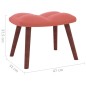 vidaXL Silla mecedora con reposapiés terciopelo rosa vidaXL Silla mecedora con reposapiés terciopelo rosa