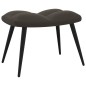 vidaXL Silla de relajación con taburete terciopelo gris oscuro vidaXL Silla de relajación con taburete terciopelo gris oscuro