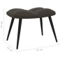vidaXL Silla de relajación con taburete terciopelo gris oscuro vidaXL Silla de relajación con taburete terciopelo gris oscuro