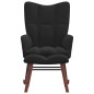 vidaXL Silla mecedora con reposapiés terciopelo negro vidaXL Silla mecedora con reposapiés terciopelo negro
