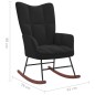 vidaXL Silla mecedora con reposapiés terciopelo negro vidaXL Silla mecedora con reposapiés terciopelo negro