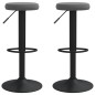 vidaXL Taburetes de cocina 2 unidades terciopelo gris oscuro vidaXL Taburetes de cocina 2 unidades terciopelo gris oscuro