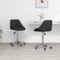 vidaXL Sillas de comedor giratorias 2 unidades cuero sintético negro