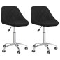 vidaXL Sillas de comedor giratorias 2 unidades cuero sintético negro