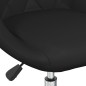 vidaXL Sillas de comedor giratorias 2 unidades cuero sintético negro