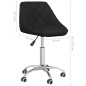 vidaXL Sillas de comedor giratorias 2 unidades cuero sintético negro