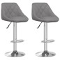 vidaXL Taburetes de cocina 2 unidades cuero sintético gris vidaXL Taburetes de cocina 2 unidades cuero sintético gris