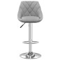 vidaXL Taburete de cocina 2 unidades de terciopelo gris claro