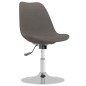 vidaXL Sillas de comedor giratorias 4 unidades tela gris oscuro