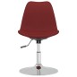 vidaXL Sillas de comedor giratorias 4 unidades tela rojo tinto