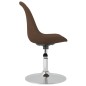 vidaXL Sillas de comedor giratorias 2 unidades tela marrón vidaXL Sillas de comedor giratorias 2 unidades tela marrón