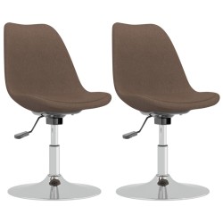 vidaXL Sillas de comedor giratorias 2 unidades tela gris taupé