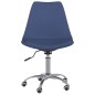 vidaXL Sillas de comedor giratorias 2 unidades tela azul