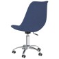 vidaXL Sillas de comedor giratorias 2 unidades tela azul