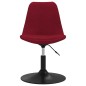 vidaXL Sillas de comedor giratorias 4 unidades terciopelo rojo tinto vidaXL Sillas de comedor giratorias 4 unidades terciopelo rojo tinto