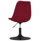 vidaXL Sillas de comedor giratorias 4 unidades terciopelo rojo tinto vidaXL Sillas de comedor giratorias 4 unidades terciopelo rojo tinto