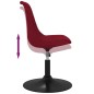 vidaXL Sillas de comedor giratorias 4 unidades terciopelo rojo tinto vidaXL Sillas de comedor giratorias 4 unidades terciopelo rojo tinto