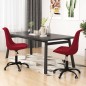 vidaXL Sillas de comedor giratorias 2 unidades tela rojo tinto vidaXL Sillas de comedor giratorias 2 unidades tela rojo tinto