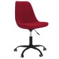vidaXL Sillas de comedor giratorias 2 unidades tela rojo tinto vidaXL Sillas de comedor giratorias 2 unidades tela rojo tinto