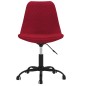 vidaXL Sillas de comedor giratorias 2 unidades tela rojo tinto vidaXL Sillas de comedor giratorias 2 unidades tela rojo tinto