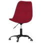 vidaXL Sillas de comedor giratorias 2 unidades tela rojo tinto vidaXL Sillas de comedor giratorias 2 unidades tela rojo tinto