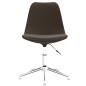vidaXL Sillas de comedor giratorias 2 unidades tela marrón oscuro vidaXL Sillas de comedor giratorias 2 unidades tela marrón oscuro