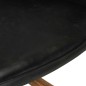 vidaXL Mecedora de cuero auténtico negro vidaXL Mecedora de cuero auténtico negro