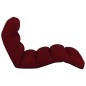 vidaXL Tumbona de suelo plegable de cuero sintético rojo vino tinto
