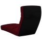 vidaXL Tumbona de suelo plegable de cuero sintético rojo vino tinto