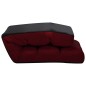 vidaXL Tumbona de suelo plegable de cuero sintético rojo vino tinto