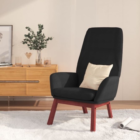 vidaXL Sillón de relax de tela negro