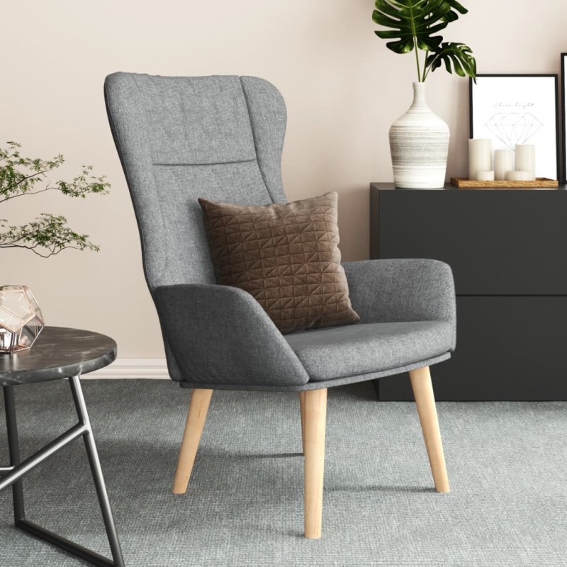 vidaXL Sillón de relax de tela gris claro