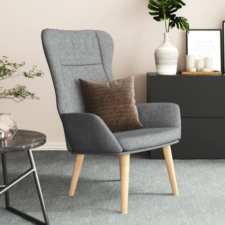 vidaXL Sillón de relax de tela gris claro