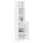 vidaXL Aparador alto madera contrachapada blanco brillo 34,5x34x180 cm vidaXL Aparador alto madera contrachapada blanco brillo 34,5x34x180 cm
