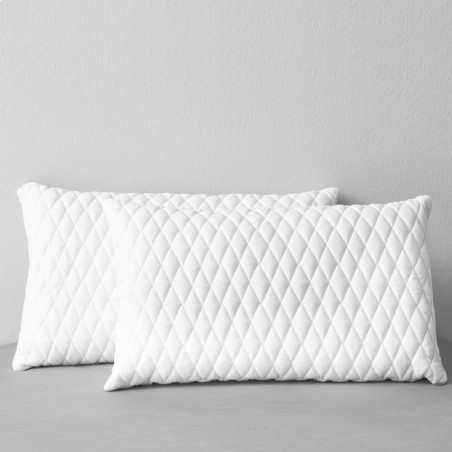 vidaXL Almohadas 2 unidades de espuma viscoelástica 80x40x14 cm