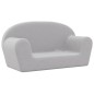 vidaXL Sofá para niños de 2 plazas felpa suave gris claro vidaXL Sofá para niños de 2 plazas felpa suave gris claro