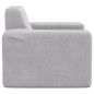 vidaXL Sofá para niños felpa suave gris claro vidaXL Sofá para niños felpa suave gris claro