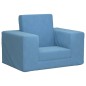 vidaXL Sofá cama infantil felpa suave azul vidaXL Sofá cama infantil felpa suave azul
