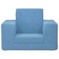 vidaXL Sofá cama infantil felpa suave azul vidaXL Sofá cama infantil felpa suave azul