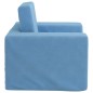 vidaXL Sofá cama infantil felpa suave azul vidaXL Sofá cama infantil felpa suave azul