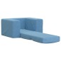 vidaXL Sofá cama infantil felpa suave azul vidaXL Sofá cama infantil felpa suave azul