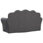 vidaXL Sofá para niños de 2 plazas de felpa suave gris antracita vidaXL Sofá para niños de 2 plazas de felpa suave gris antracita