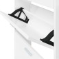 vidaXL Mueble zapatero madera contrachapada blanco brillo 59x17x169 cm vidaXL Mueble zapatero madera contrachapada blanco brillo 59x17x169 cm