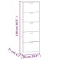 vidaXL Mueble zapatero madera contrachapada blanco brillo 59x17x169 cm vidaXL Mueble zapatero madera contrachapada blanco brillo 59x17x169 cm